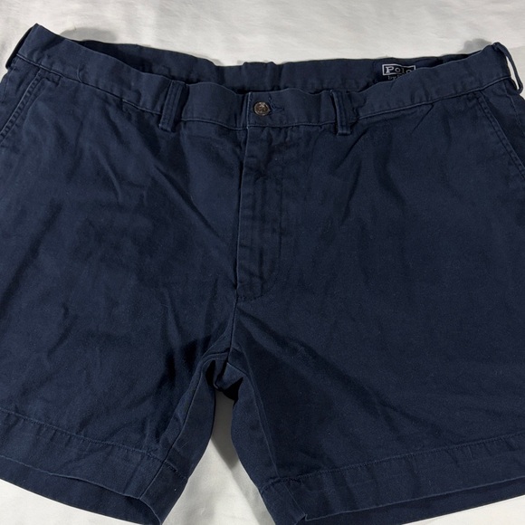 Polo Ralph Lauren Other - Polo Ralph Lauren mens navy blue rugged flat front 6" chino shorts - size 42